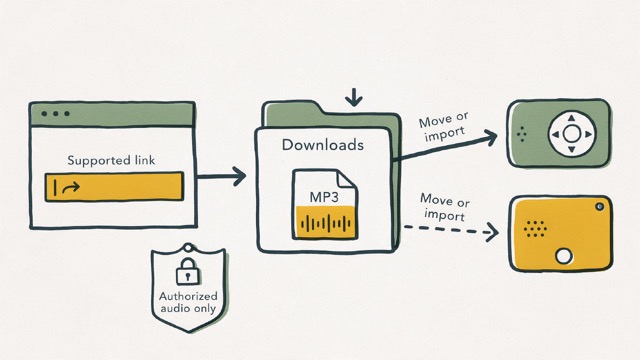 YouTube to MP3 Players: Play Authorized Files Offline